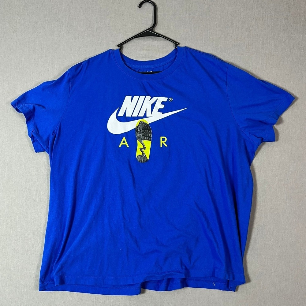 Nike Air Graphic Tee – Blue Shoe Sole Logo – Men's 3XL EUC